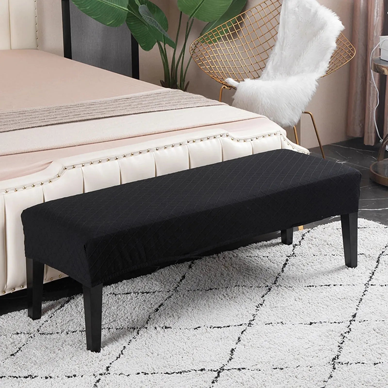 Housse Banquette Velours Extensible VELVBEN Housse de France