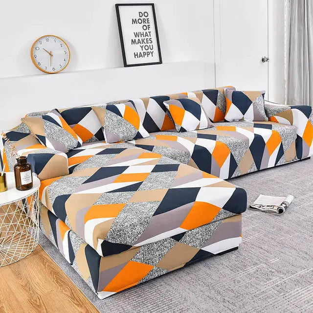 Housse Canapé Angle Élastique GEOFIT 5 Style-C