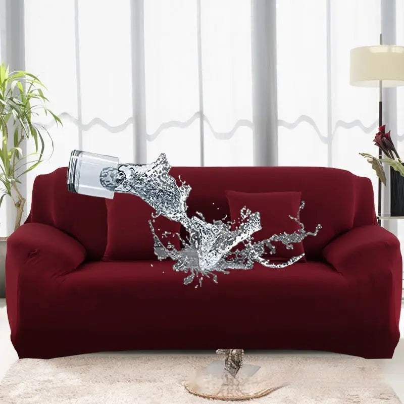 Housse Canapé Élastique Prono Wine Red-Double Sofa