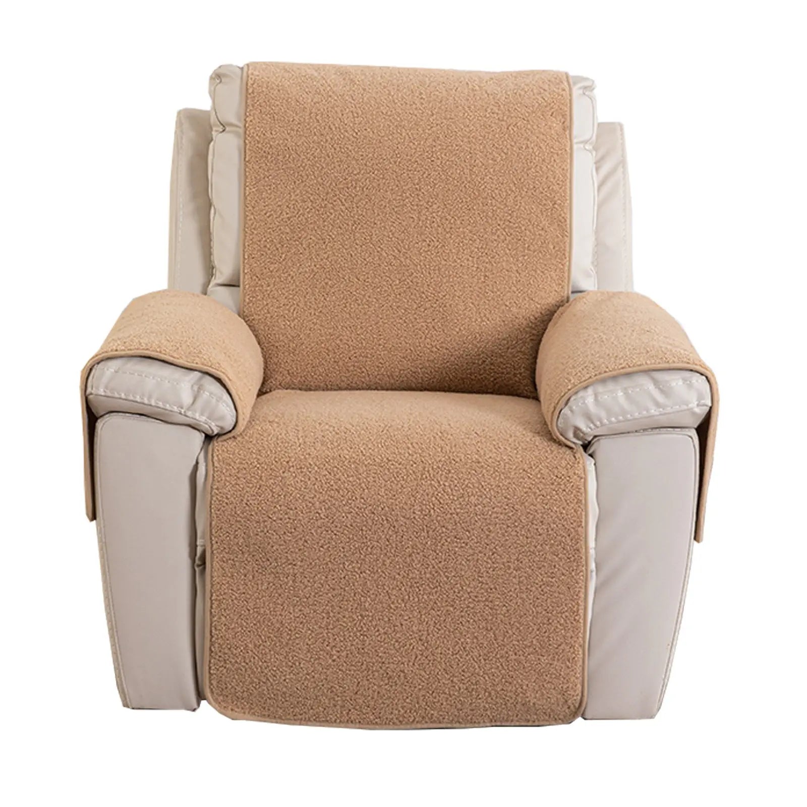 Housse Canapé Moderne AJOS Lambswool Recliner Cover Khaki-30x91