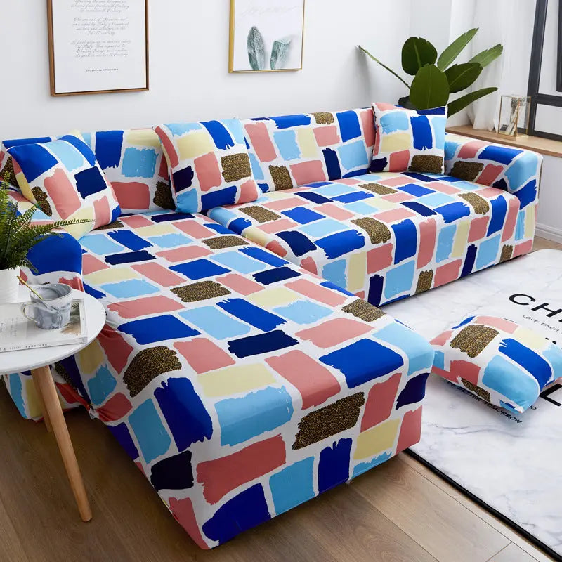Housse Canapé Moderne GeometricFLO Jstyle-190to230cm