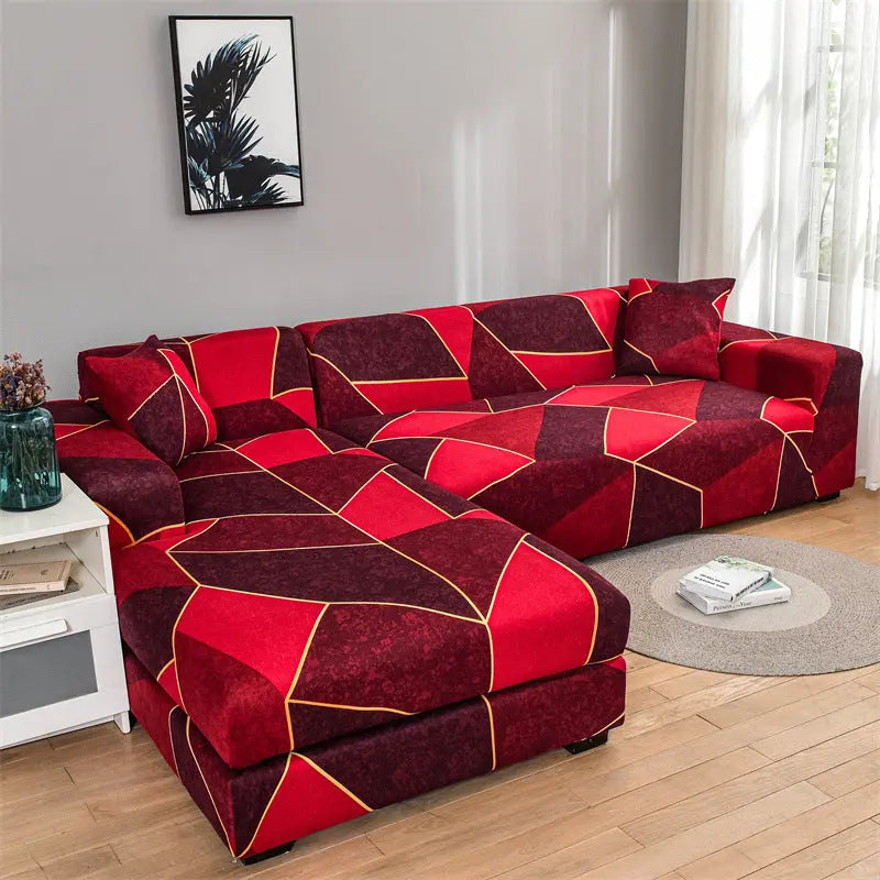 Housse Canapé Multistyle EMMA Red Square-Three person Seats