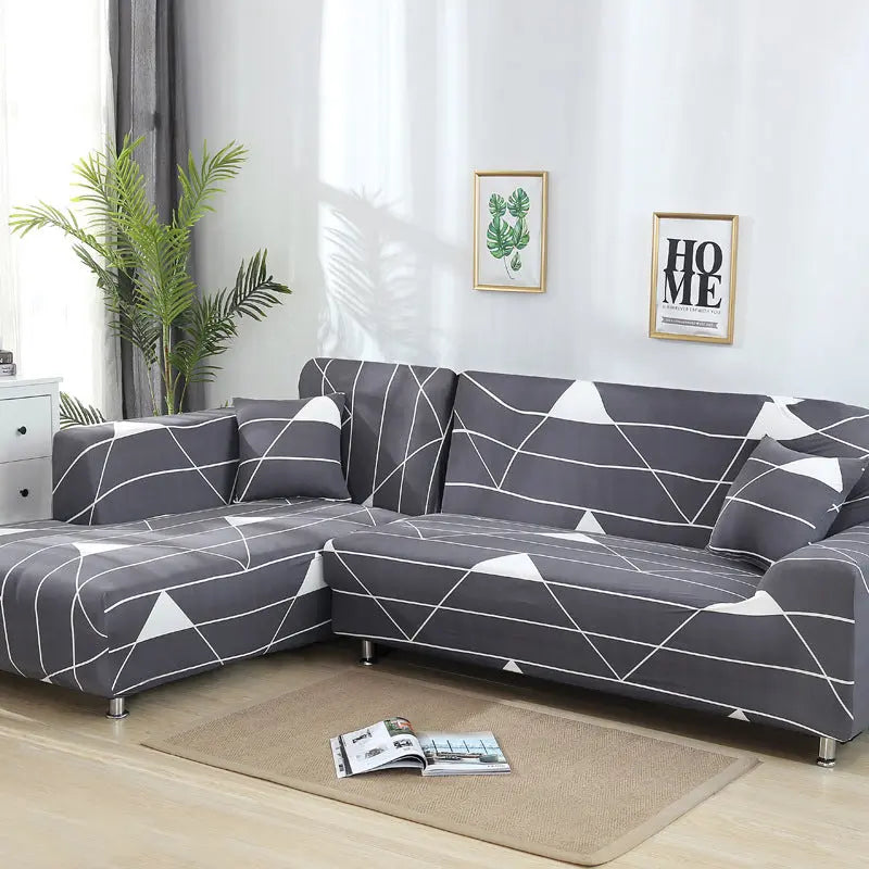 Housse Canapé Polyester Kaleido Gray Space-Double