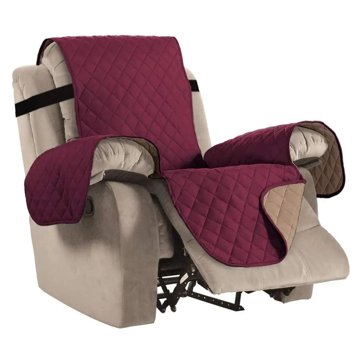 Housse Canapé Relax Antidérapante SOLANO Red wine-Large