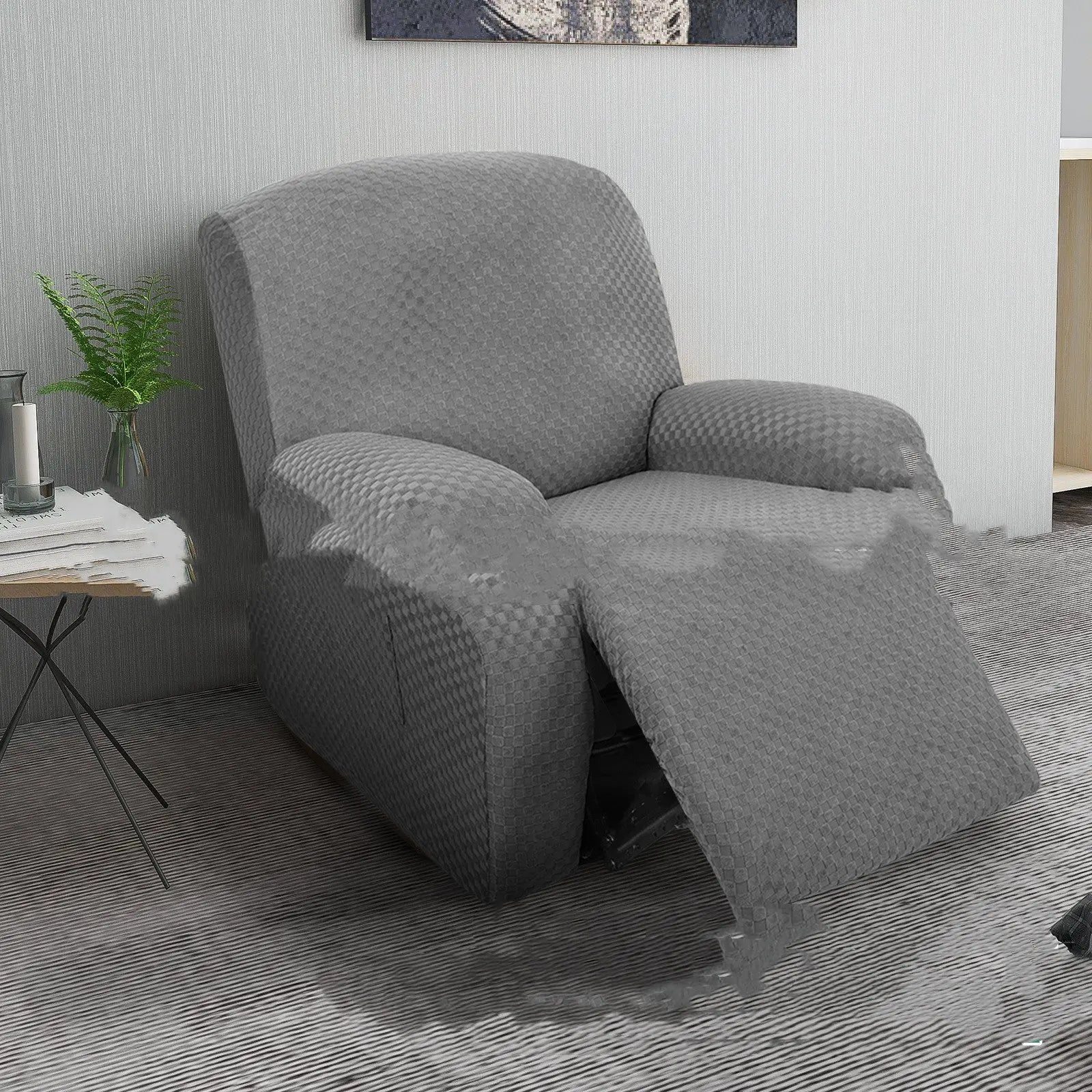 Housse Canapé Relax Extensible PALOMA Light Gray-Single Seat