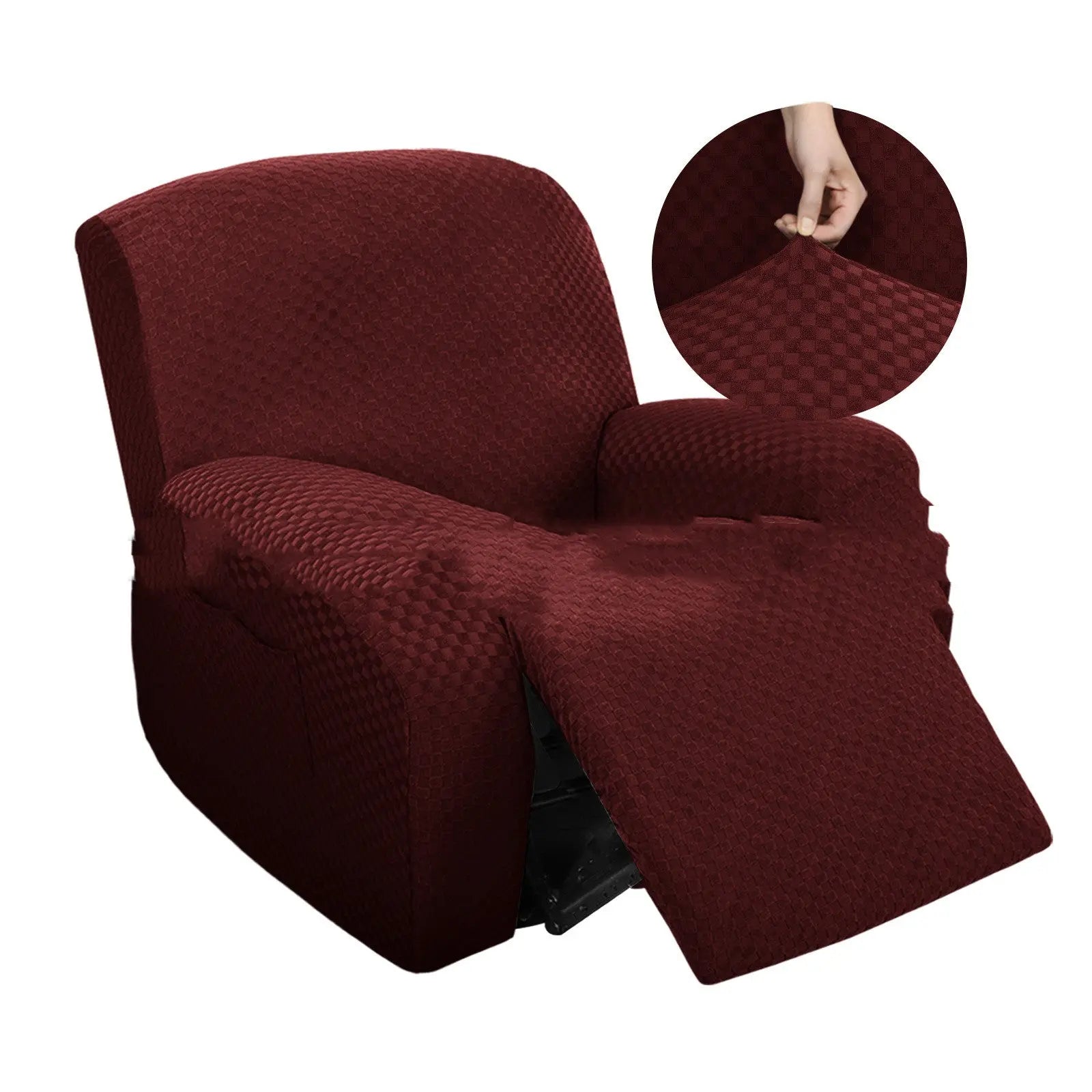 Housse Canapé Relax Extensible PALOMA Wine Red-Single Seat