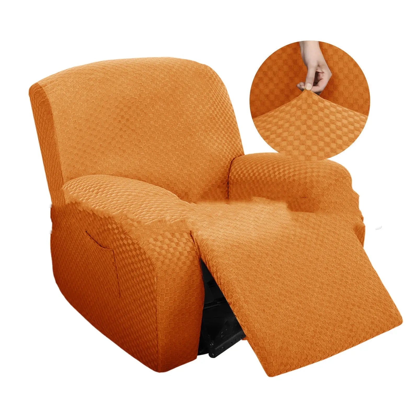 Housse Canapé Relax Extensible PALOMA Orange-Single Seat