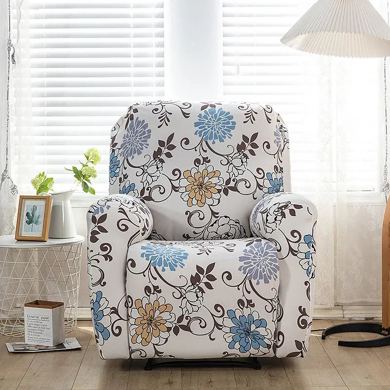 Housse Canapé Relax Imprimée LUXORA The flowers are rich and noble-Chair cover 4piece set