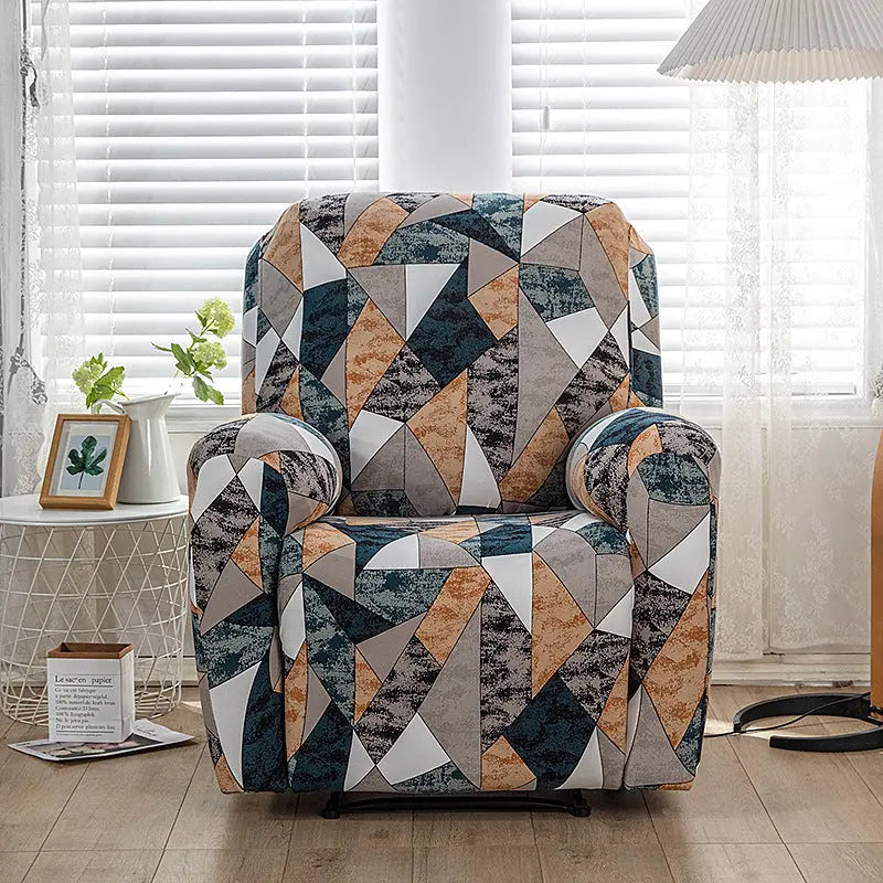 Housse Canapé Relax Imprimée LUXORA Color puzzle-Chair cover 4piece set