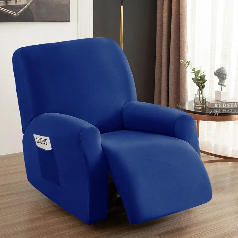 Housse Canapé Velours Élastique FOXVEL Navy Blue-Chivas Regal single seat