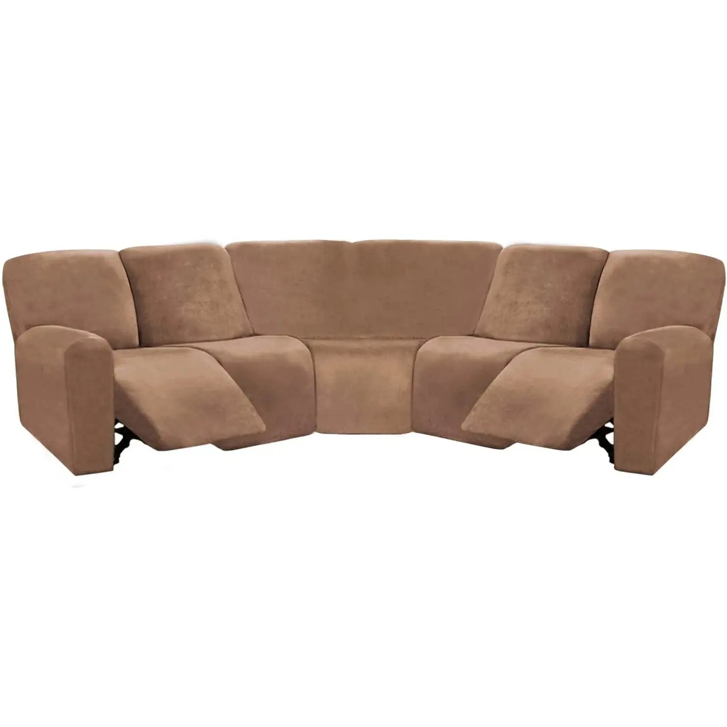 Housse Canapé Velours Moderne LUNARA Genuine Leather-Single Corner 1 Piece Set