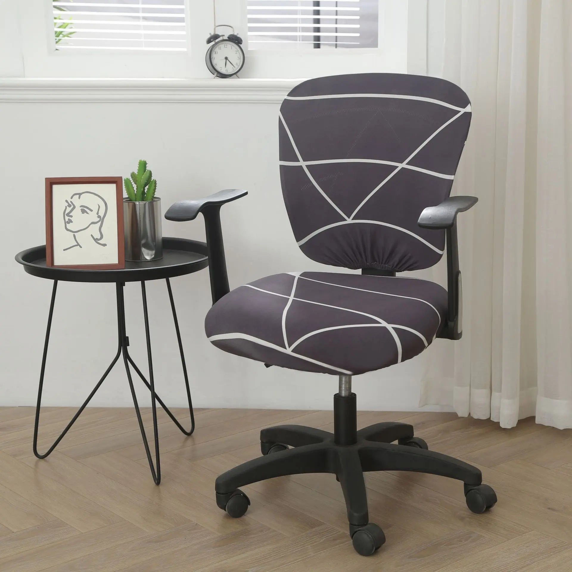 Housse Chaise Élastique MILKIA Gray Space-Split Universal