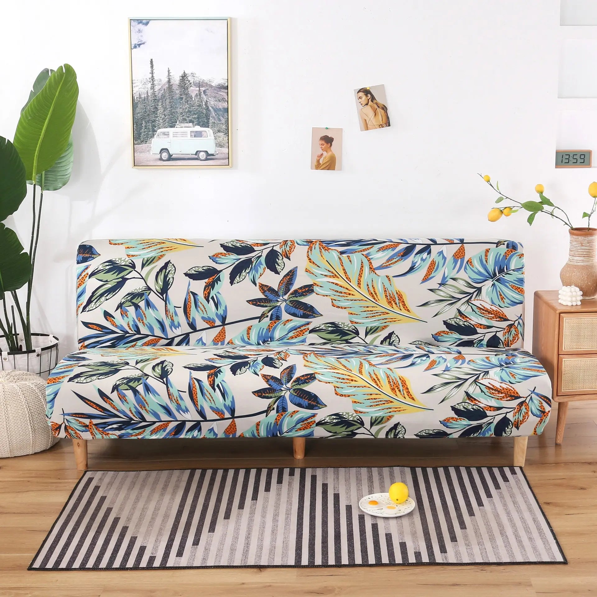 Housse Clic Clac Imprimée SOLIA Rainforest Leaves-Pillow Cover