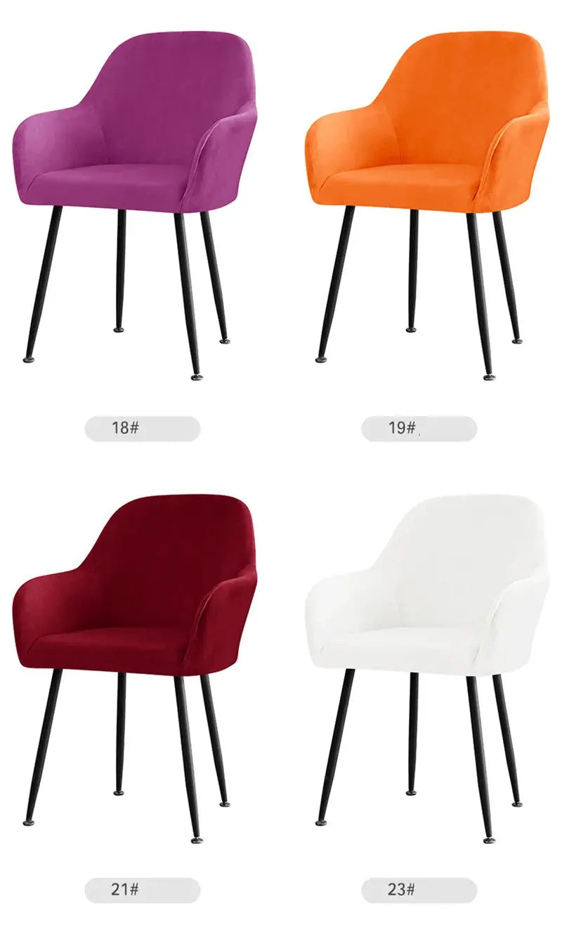 Housse De Chaise Velours Extensible VELINO Housse de France