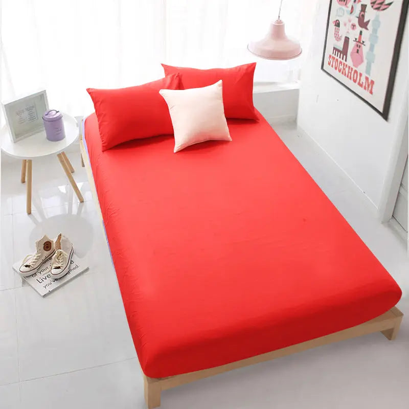 Housse De Matelas Coton Antidérapant SERENA Red-150