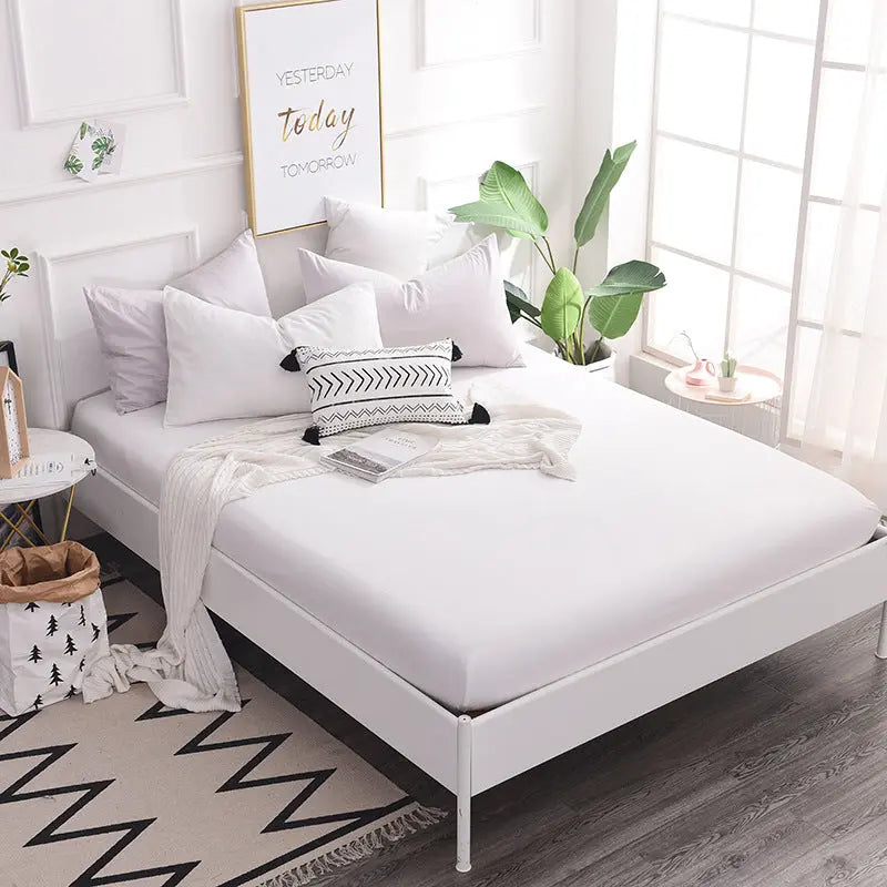 Housse De Matelas Coton Antidérapant SERENA White-180