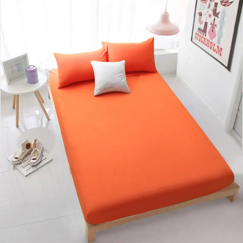 Housse De Matelas Coton Antidérapant SERENA Orange-180