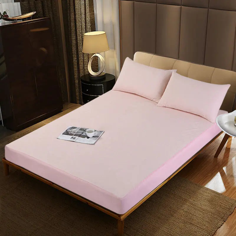 Housse De Matelas Polyester Coton BLISSY Pink-150x200+30cm