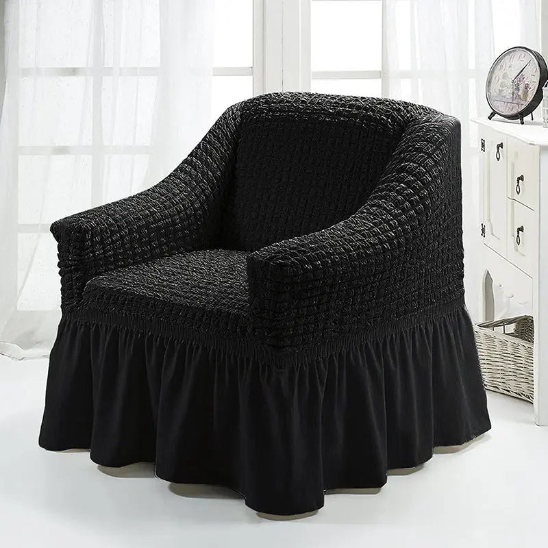Housse Fauteuil Cabriolet Polyester ARVONA Monochrome black-Single S 90to140CM