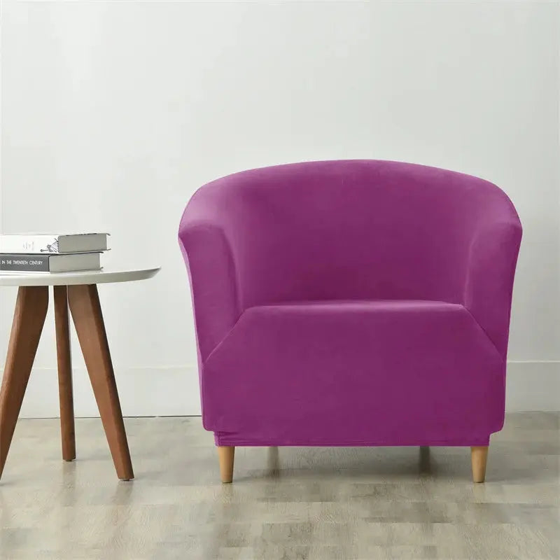 Housse Fauteuil Club Velours Anti-Gliss COVIA Housse de France