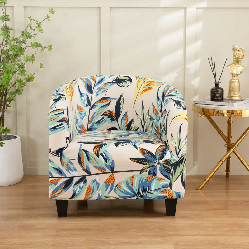Housse Fauteuil Élastique JASMIRO Rainforest Leaves-Semicircle Single 65 90cm