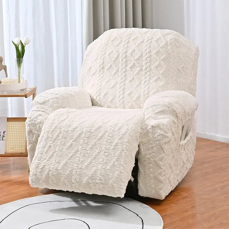 Housse Fauteuil Relax Moderne ALINE Beige-Double 1 Set Common Style