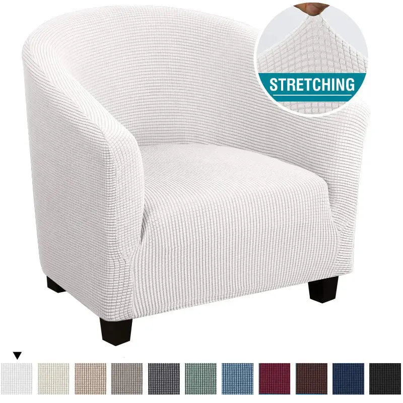 Housse Fauteuil Stretch Bella White-Card seat sofa