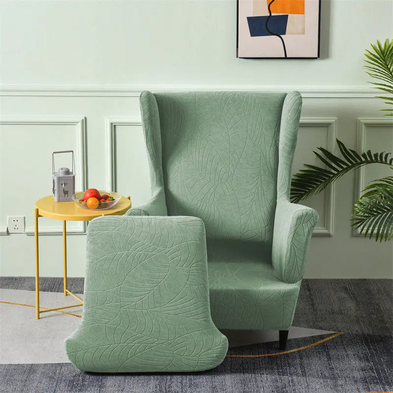 Housse Fauteuil Jacquard LUMENA Dark Green-Tiger Chair Cover