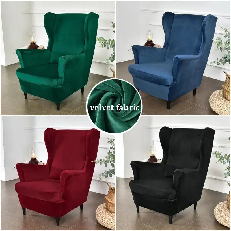 Housse Fauteuil à oreilles velours SOLVIA Housse de France