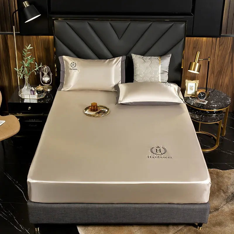 Housse Matelas Bambou Embroidery NOVILO Coffee-1.2M