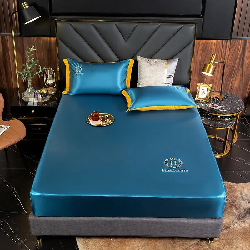 Housse Matelas Bambou Embroidery NOVILO Blue green-2.0m