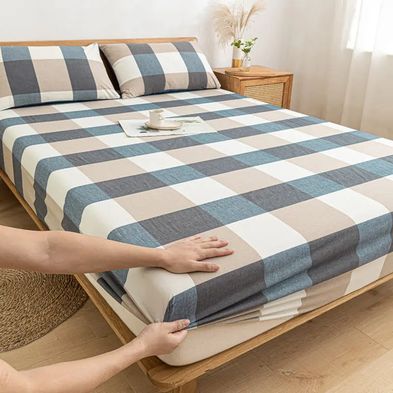Housse Matelas Coton Antidérapant **DURELIA** Blues-150x200cm