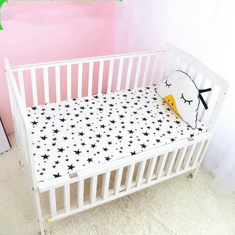 Housse Matelas Coton EcoCove Stars shine white-130x70cm