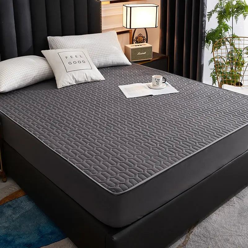Housse Matelas Coton Quilted AMARI Black-120x200cm
