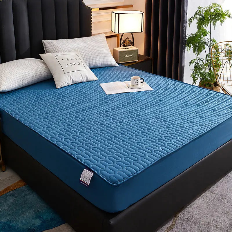Housse Matelas Coton Quilted AMARI Blue-200x220cm