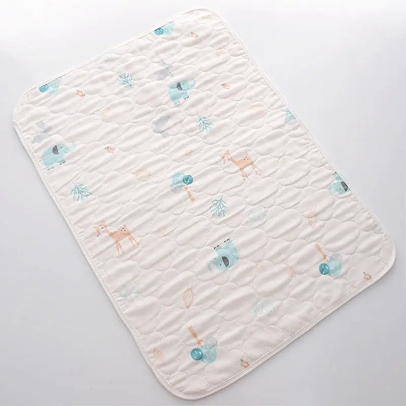 Housse Matelas Langer Coton Antidérapant BABLOX Blue elephant-50x70cm