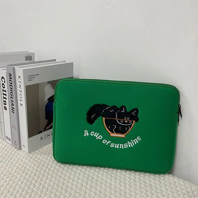 Housse Ordinateur Protectrice Polyester FURNO Green Cat Liner Bag-15/15.6 Inch