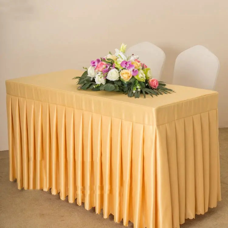 Housse Pour Table Moderne Satinée SERENA Earth yellow satin-120x60x75cm