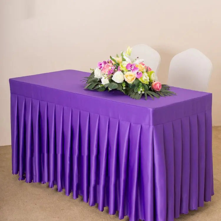 Housse Pour Table Moderne Satinée SERENA Purple satin-180x60x75cm