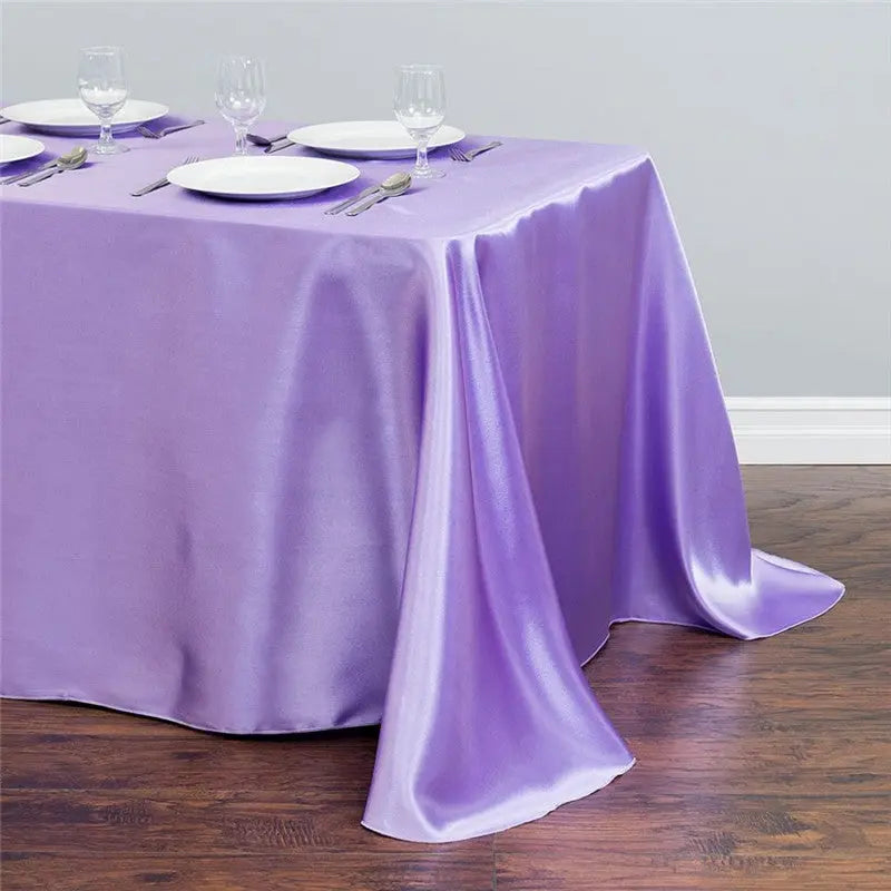 Housse Pour Table Satinée Événementielle SATINA Light Purple-145x300cm
