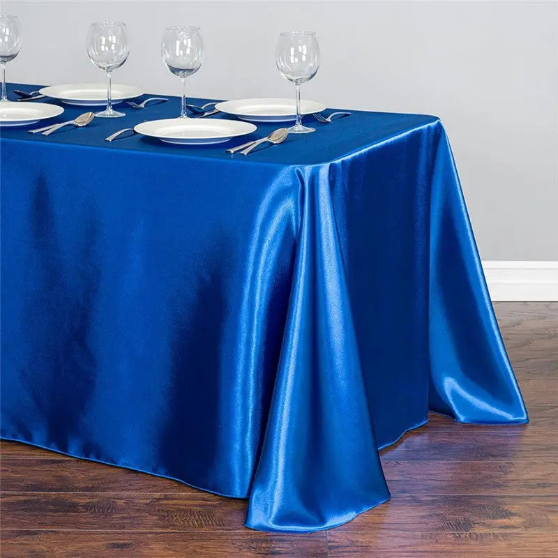 Housse Pour Table Satinée Événementielle SATINA Sapphire-145x250cm