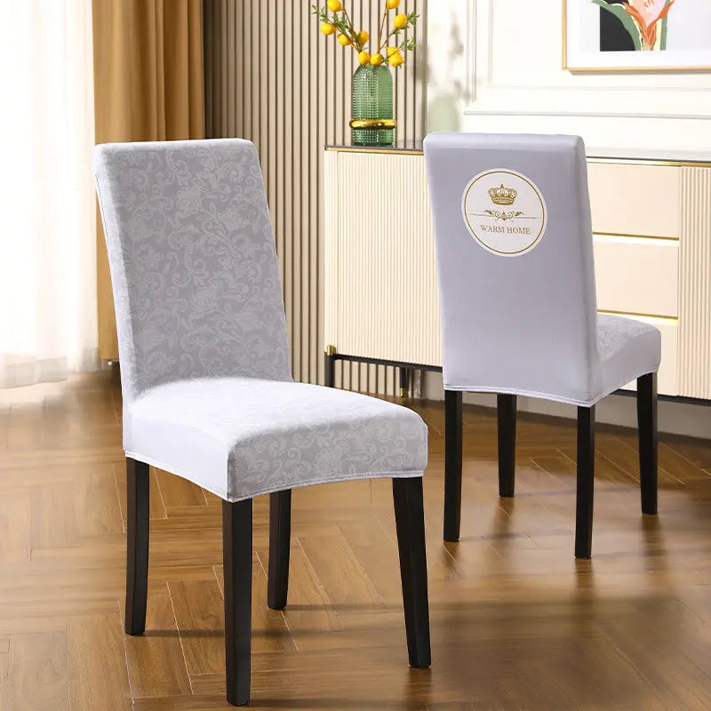 Housse Protection Chaise Brodée ZENITH Flowers Bloom Full Of Gray-2 Pack
