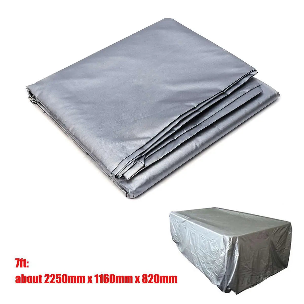Housse Table Billard Imperméable OXFORDI Silver-287x155x82cm