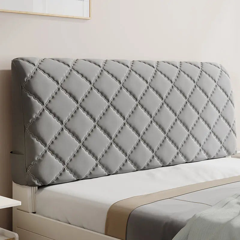 Housse Tête de Lit Coton Moderne **VELARO** Premium Grey A single side-1.9M