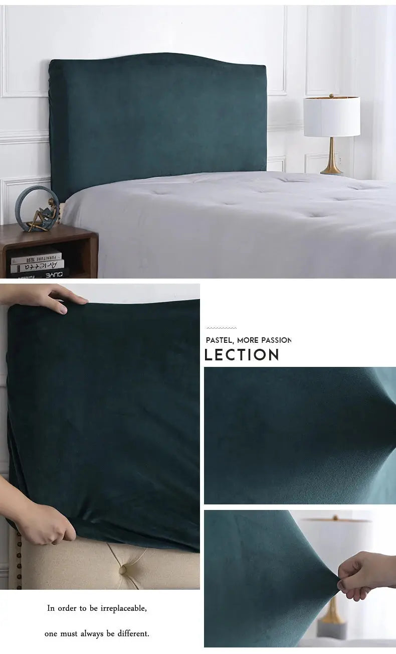 Housse Tête de Lit Velours Élastique VELUNA Housse de France