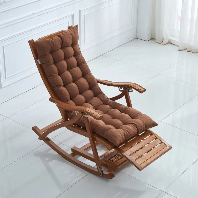 Housse Transat Polyester Universelle REVINA Brown 125X48X8-Thickened Cotton Cushion