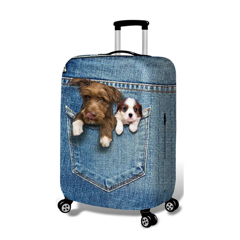 Housse Valise Cartoon Polyester CUBRIA Cowboy dog-L