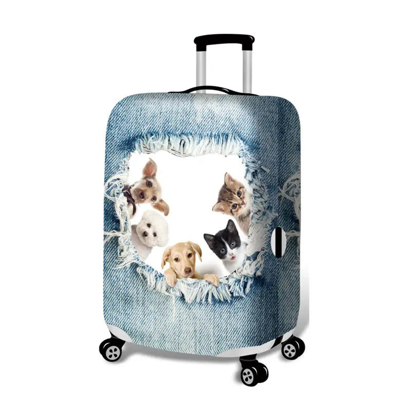 Housse Valise Cartoon Polyester CUBRIA White-L