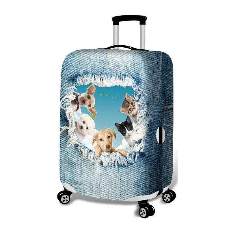 Housse Valise Cartoon Polyester CUBRIA Blue-M