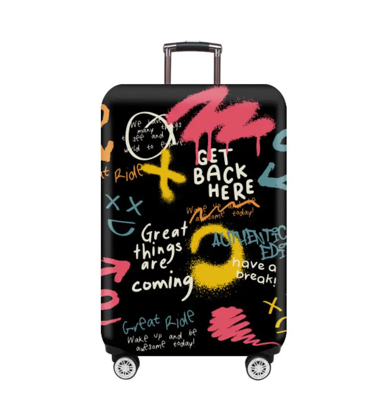 Housse Valise Élastique Résistante ASLAN Color Graffiti-M